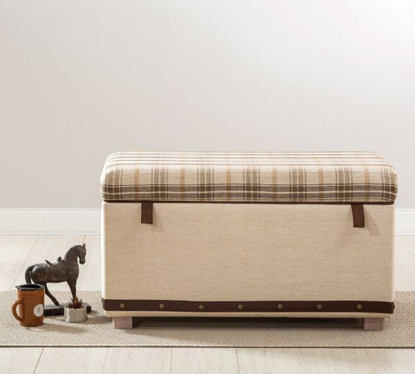 وێنەی Storage Ottoman Plaid